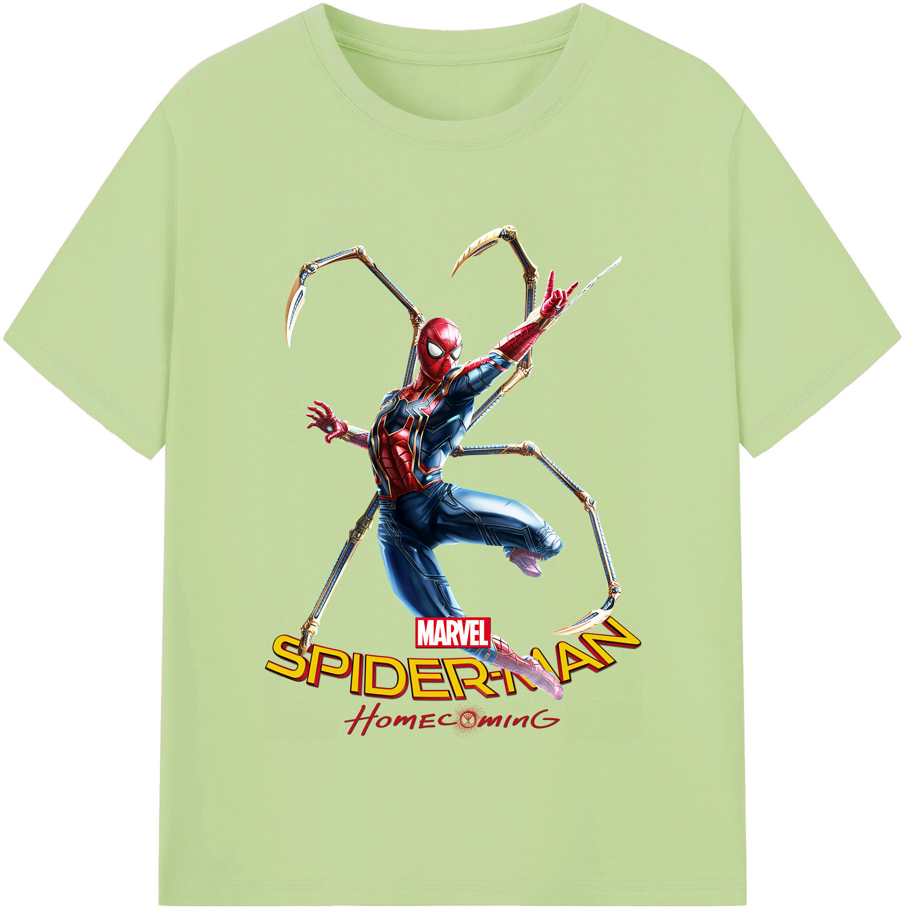 （画像用） Spider Man スパイダーマン 綿100％半袖Tシャツ（フロントプリント）